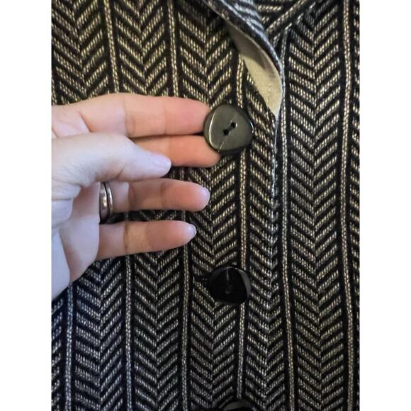 Vintage Giorgio Armani Collezioni Herringbone Blazer 100% Wool Women Sz 10 - Picture 10 of 12